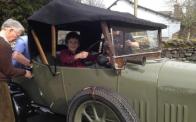 My son in our 1924 Bullnose Morris